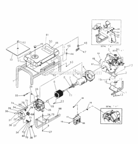 Part Location Diagram of 77026 Generac NSP * MODEL DECAL